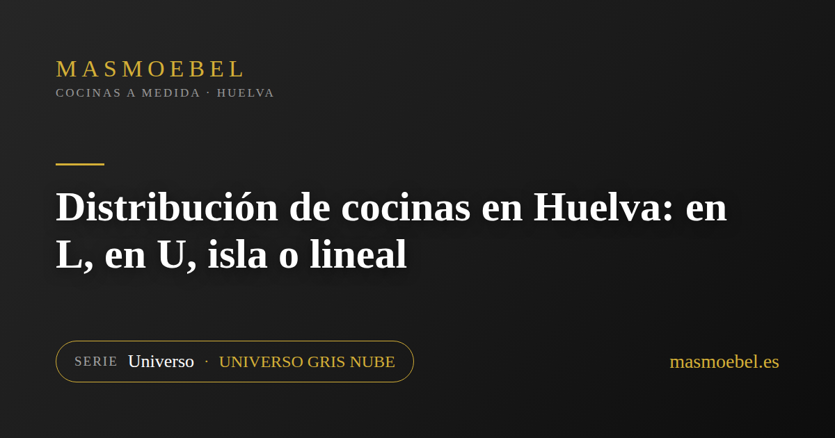 Distribución de cocinas en Huelva: en L, en U, isla o lineal