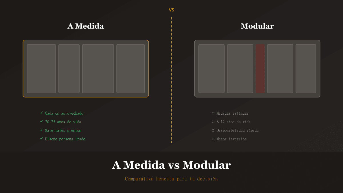 Comparativa entre cocina a medida y cocina modular