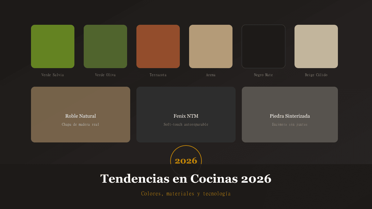 Cocina moderna con colores naturales y materiales premium
